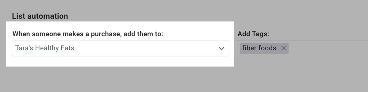 Select list to add customers to