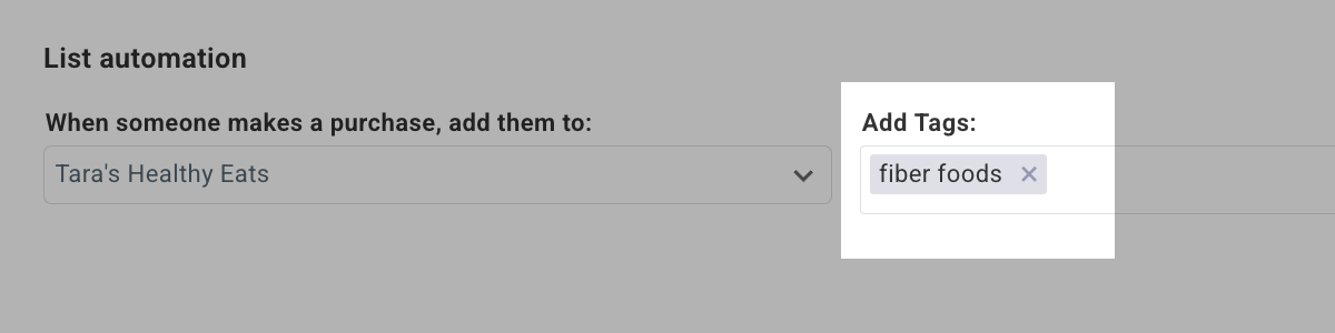Add tags to subscribers
