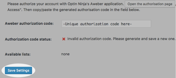 Paste Authorization Code