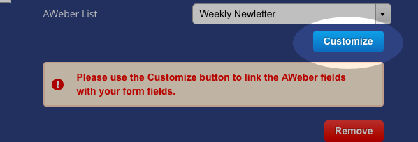 Click Customize