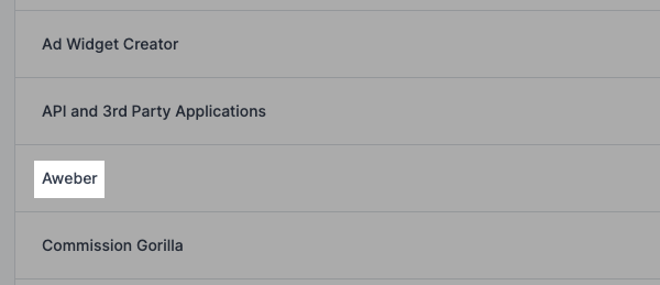 Select AWeber