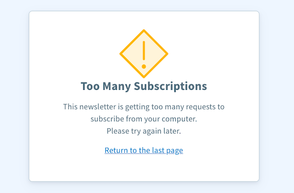 Too Many Submissions