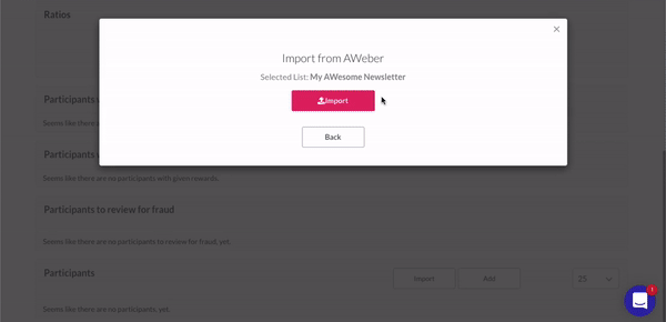 Confirm the import