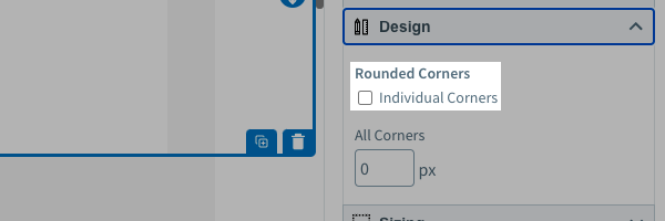 Individual Corners checkbox
