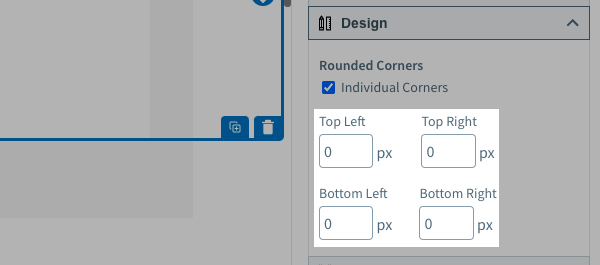 Edit the corners