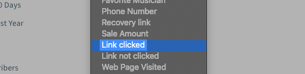 Link clicked search option