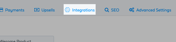 Click Integrations tab