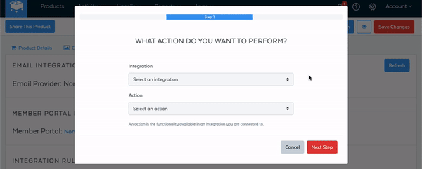 Select action