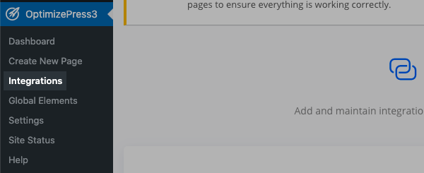 Click Integrations tab