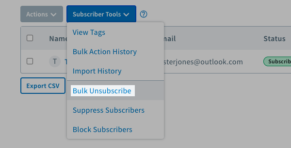 bulk email unsubscribe