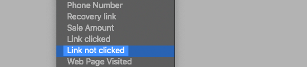 Link not clicked search