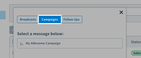 Select the Campaign
