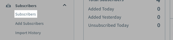 Subscribers tab