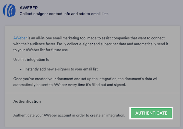 Click the Authenticate button