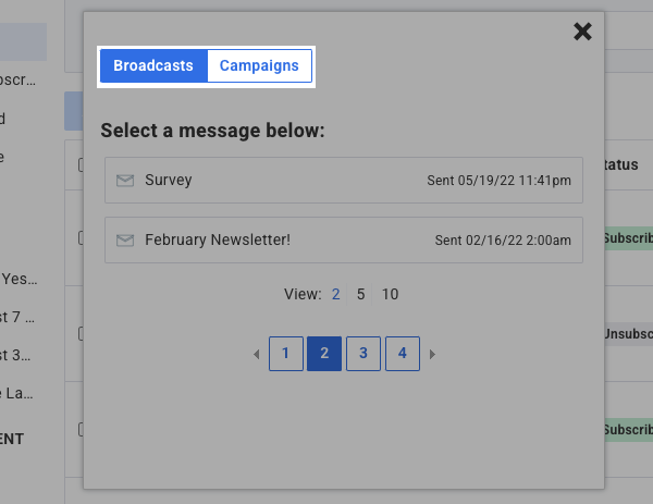 Select the type of message
