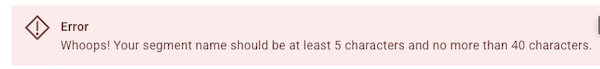 Error message