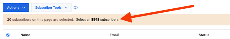 Select all subscribers