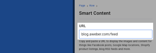 Paste the RSS feed URL