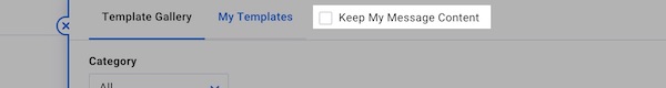 Keep My Message Content checkbox