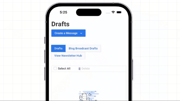 Click Create a Message and then select the Drag & Drop Builder