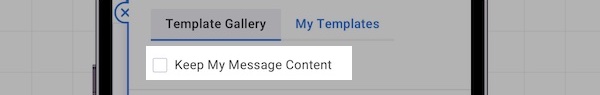 Keep my message content setting