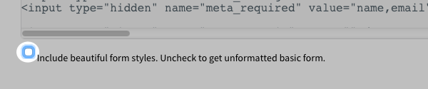 Uncheck beautiful form styles