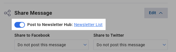 Newsletter Hub Toggle