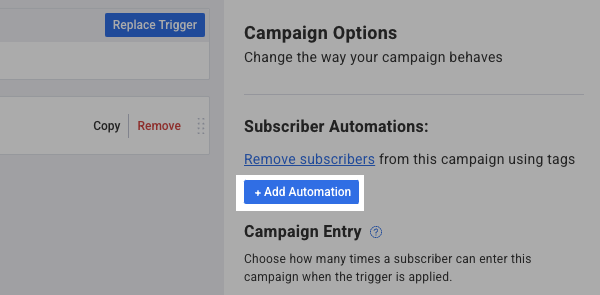 click blue Add Automation button on right