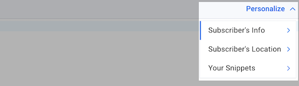 Personalize draft message by adding personalization variables