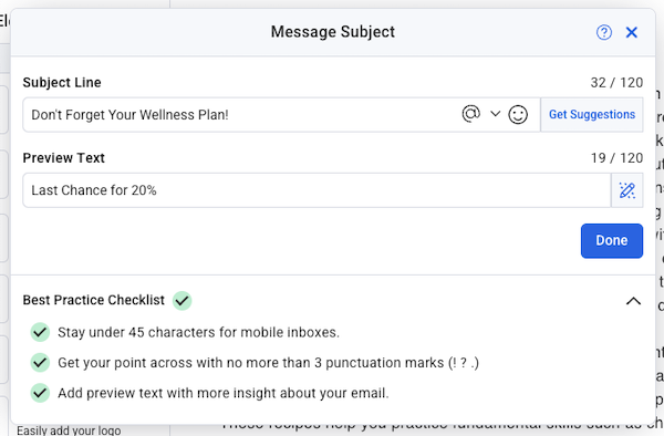 Message Subject