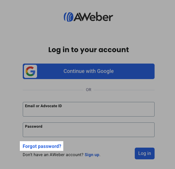 Click Forgot Password?