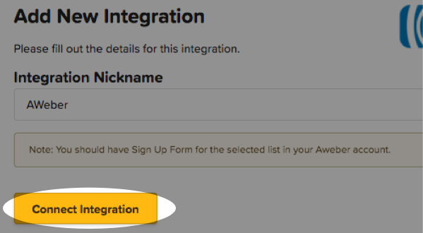 AWeber integration - Landingi