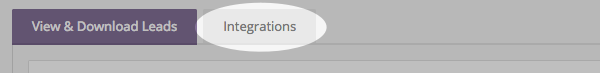 Integrations tab