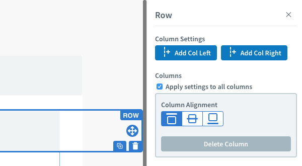 how do i add rows and columns to my message aweber knowledge base column and row