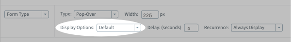 Display Options drop-down