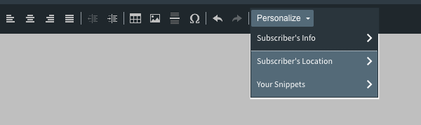 Personalizations tab
