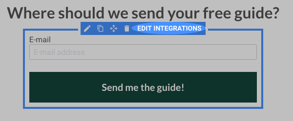 Edit Integrations
