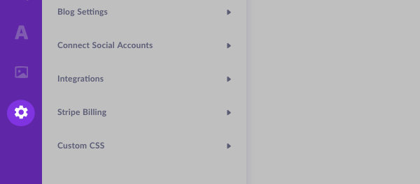 Click the gear icon on the left-hand side of your dashboard