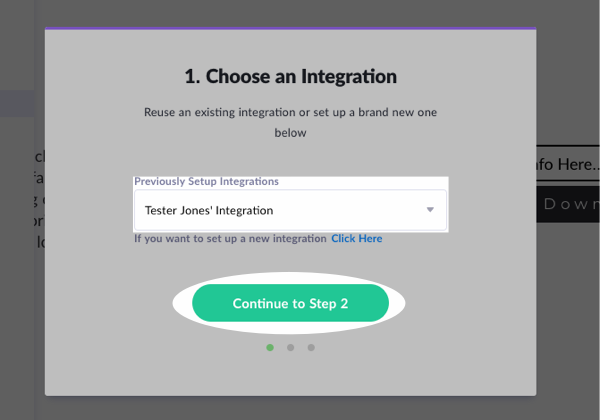 Select the integration you just created