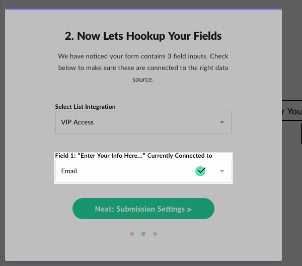 Map the Heroic form fields to your fields in AWeber