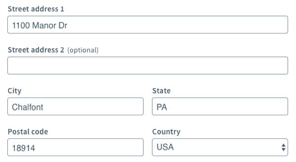 scroll down page to edit postal address
