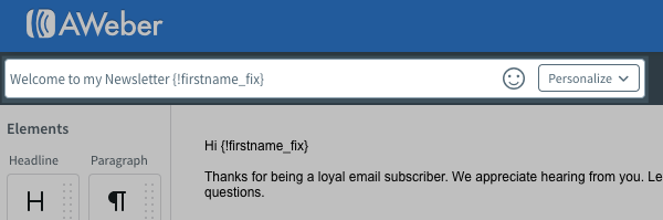 Type out your subject line