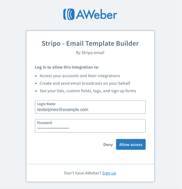 Authorize the integration