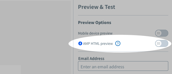 AMP HTML Preview toggle