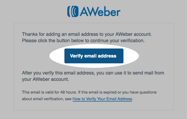 Verification email