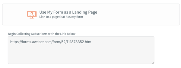 Use My Form as a Landing Page