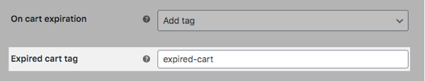 Add expired cart tags