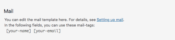 Name and email tags