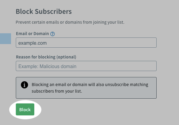 how to block emails from a domain