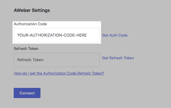 Paste your auth code